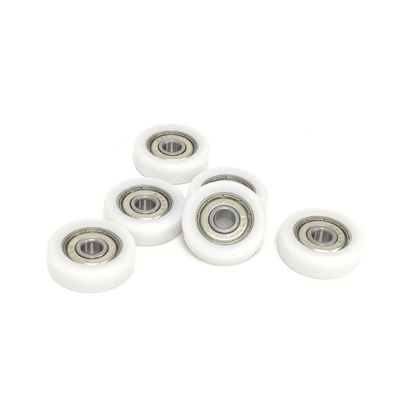 BS62626-8 Plastik Putih Bersalut Bola Alur Deep Groove